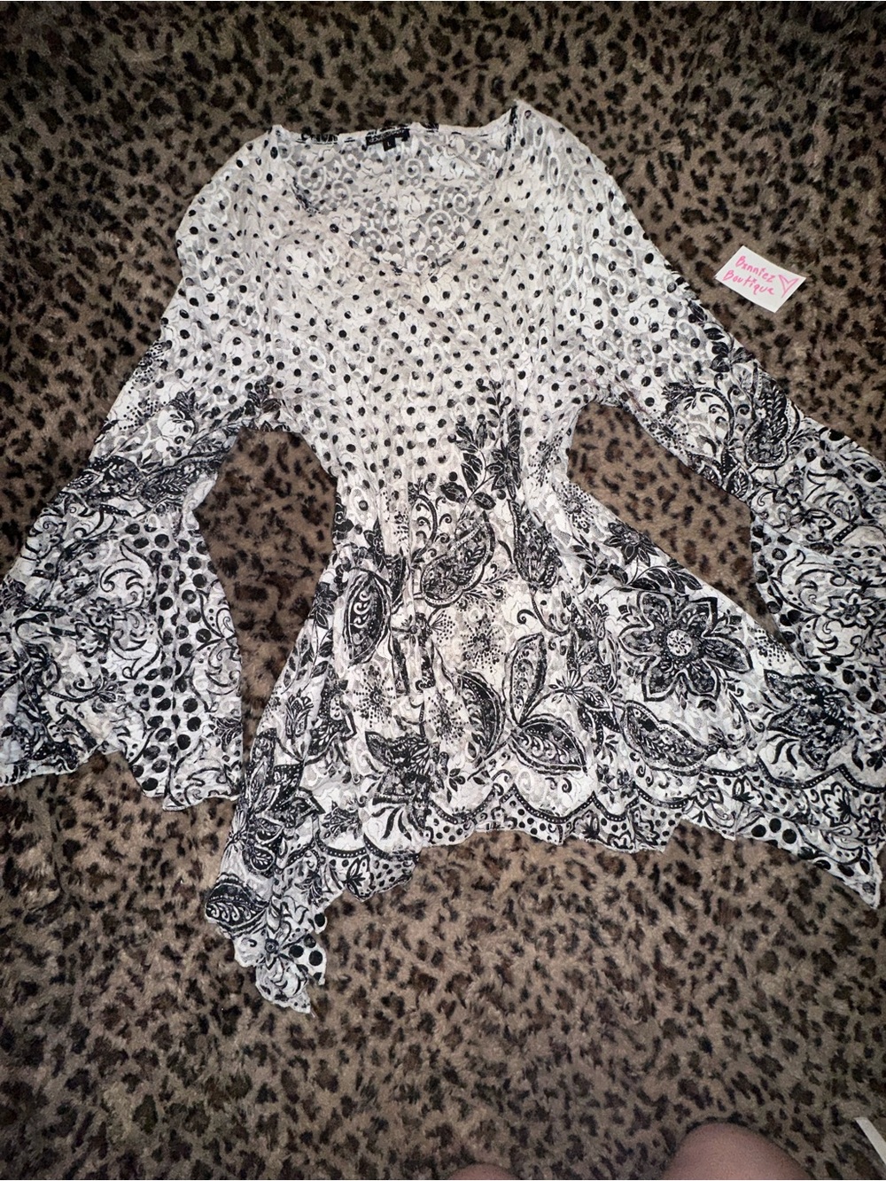 dor dor couture feminine polka dot floral blouse